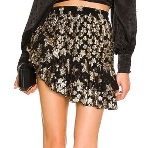 LoveShackFancy Seniya Metallic Skirt